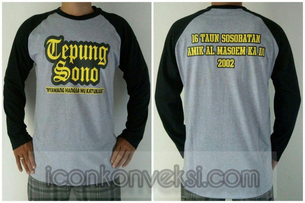 kaos reuni model raglan