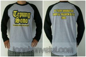 kaos reuni model raglan