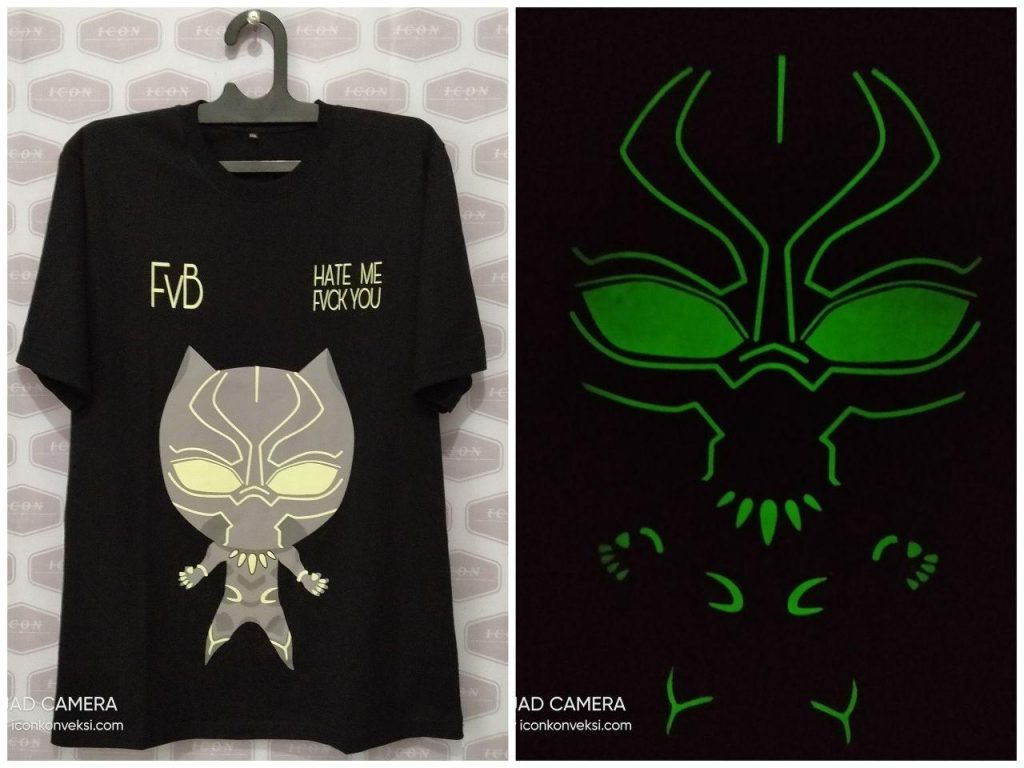 pesan kaos glow in the dark